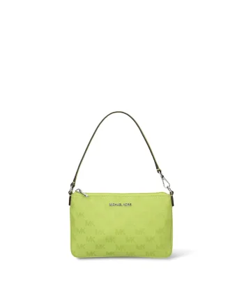 Geanta cu maner si monograma, Verde lime