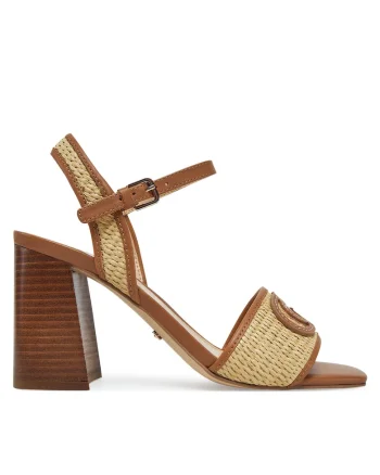 Sandale dama,  NATU, piele ecologica, bej/maro,