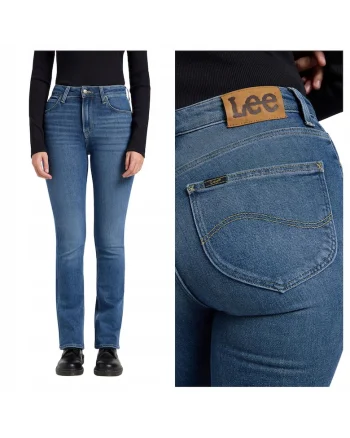 Blugi De Dama Bootcut,  Marimea 29/31, Albastru, Breese Bootcut, Croiala Slim Fit, Model Evazat, Talie Inalta, Fermoar