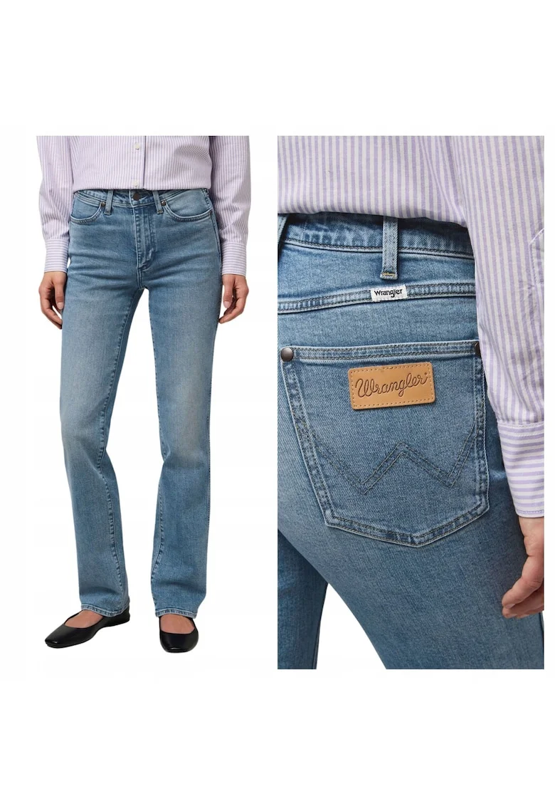Blugi De Dama,  Marimea 29/30, Albastru, Straight, Croiala Straight Fit, Compozitie 91% Bumbac, 8% Poliester, 1% Elastan