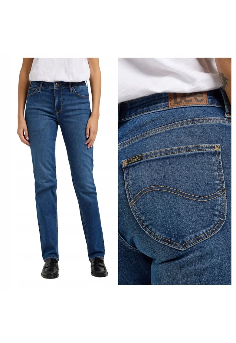Pantaloni De Dama Din Blugi,  Marimea 28/31, Albastru, Elly, Croiala Slim Fit, Model Conic Ajustat, Talie Inalta, Fermoar