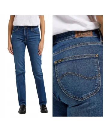 Pantaloni De Dama Din Blugi,  Marimea 28/31, Albastru, Elly, Croiala Slim Fit, Model Conic Ajustat, Talie Inalta, Fermoar