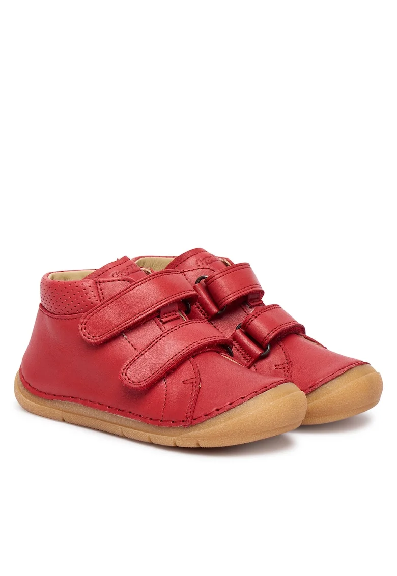 Ghete fete Paix Up,  piele naturala, rosu