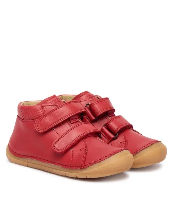 Ghete fete Paix Up,  piele naturala, rosu