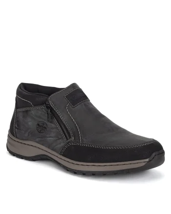 Ghete barbati,  negru, material sintetic, Negru