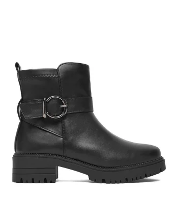 Botine dama,  negru, textil CEO-JD241218-12