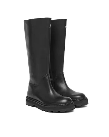 Cizme dama  FB30, piele naturala, negru