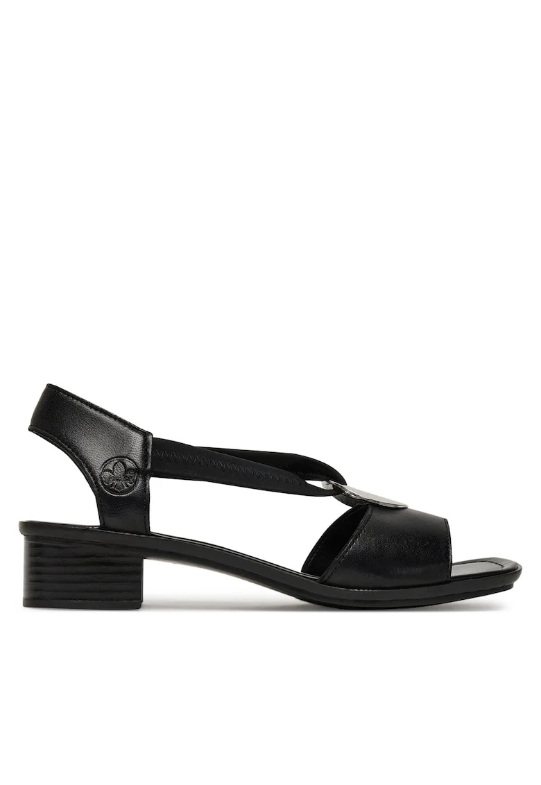 Sandale dama,  62662-01, piele naturala, negru