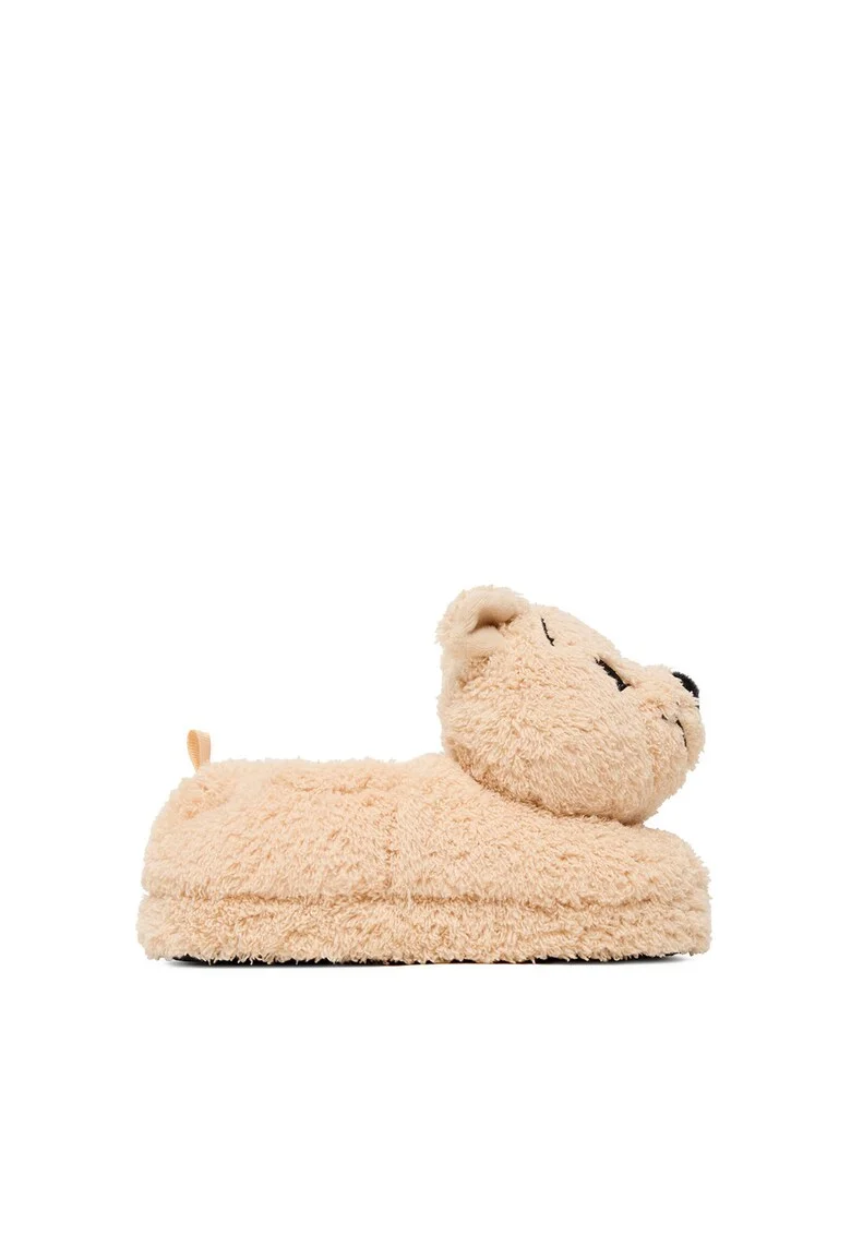 Papuci de casa fete CEO-NJ-AW25-217WTP,  Textil, Bej