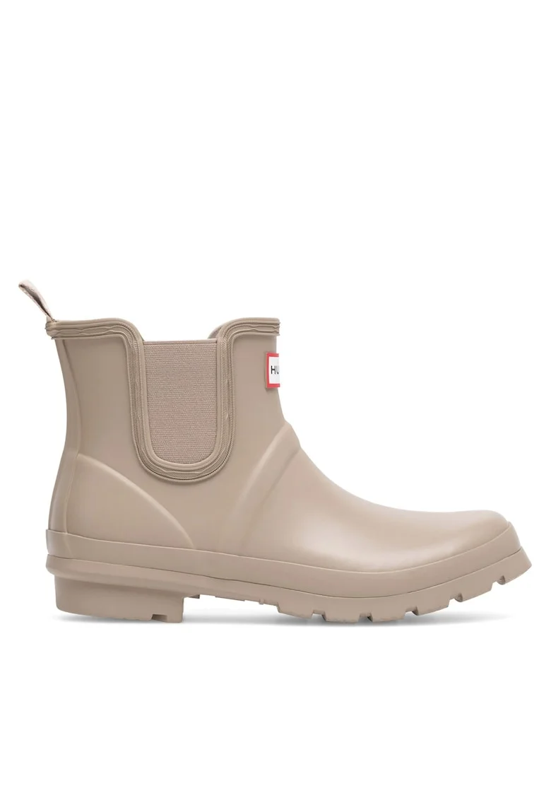 Botine dama,  de cauciuc, bej