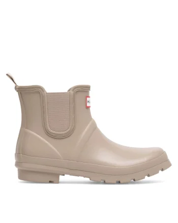 Botine dama,  de cauciuc, bej