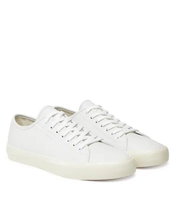 Tenisi barbati  Natural 102, piele ecologica, model Aiden, culoare alba
