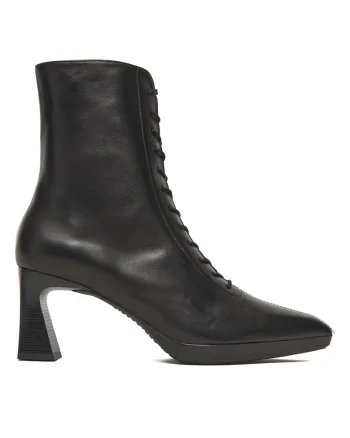 Botine dama  piele naturala, negru, Negru