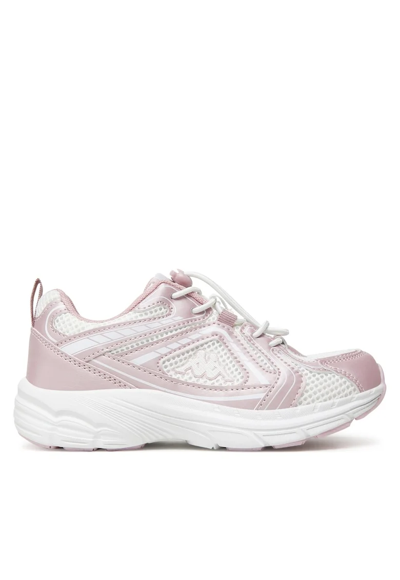 Pantofi copii,  pentru fete, alb roz, material plasa textila