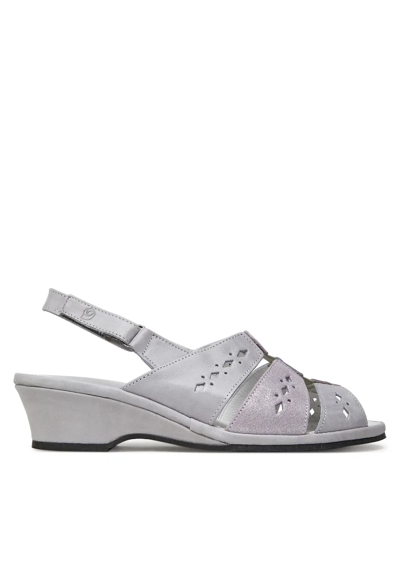 Sandale dama,  piele naturala, gri