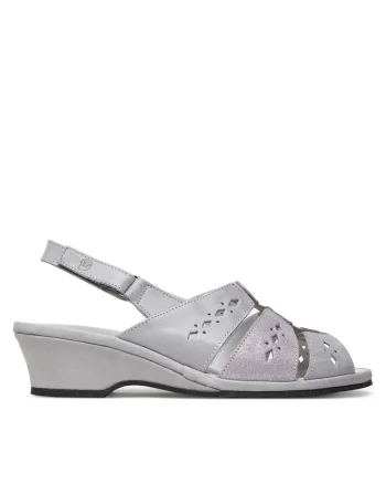 Sandale dama,  piele naturala, gri