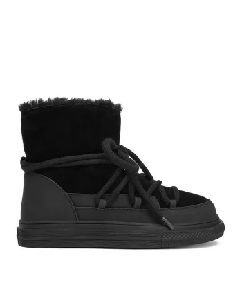 Ghete de iarna,  DZ-AW16, piele naturala, negru