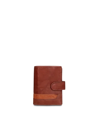 Portofel de piele Novara Chic, Caramel