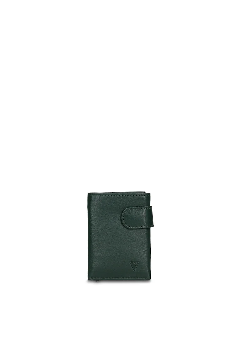 Portofel pliabil din piele Novara Elite, Verde padure