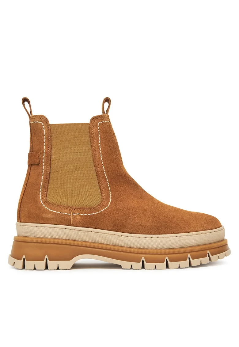 Ghete dama  305 1-25808-45, piele naturala, maro