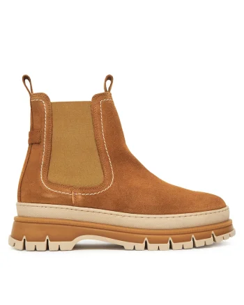 Ghete dama  305 1-25808-45, piele naturala, maro