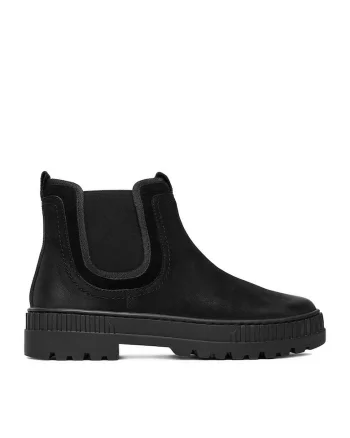 Botine dama  Negru, Piele naturala, Negru