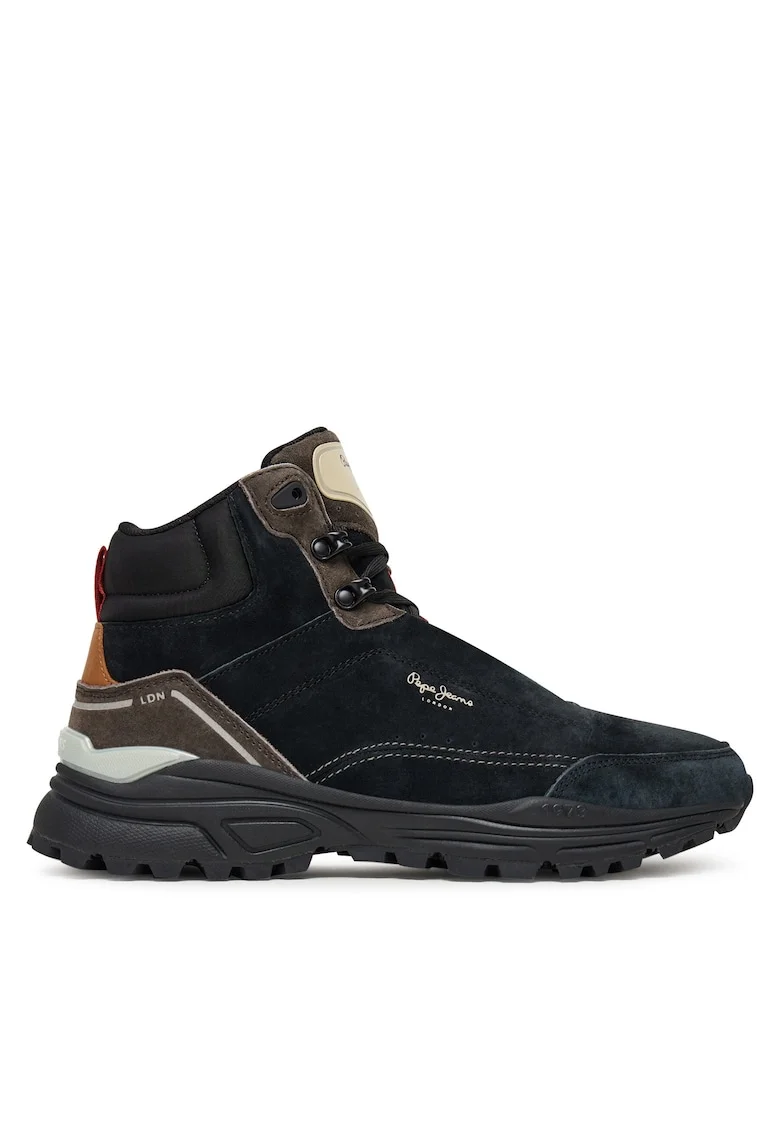 Ghete barbati  Ebonised Grey, piele naturala, Negru