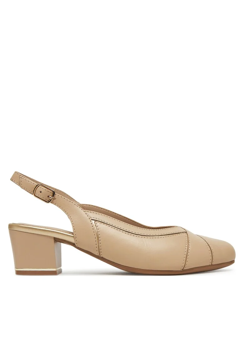 Sandale dama,  RST-FLEX-49, bej, piele naturala