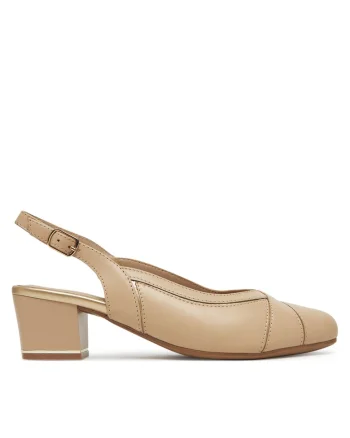 Sandale dama,  RST-FLEX-49, bej, piele naturala