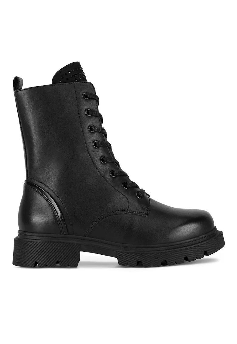Ghete dama,  piele naturala, negru EST-A1009-03SB, Negru