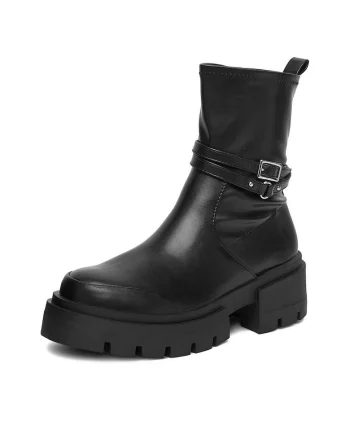 Botine dama  W4LH101008D, negru, sintetic