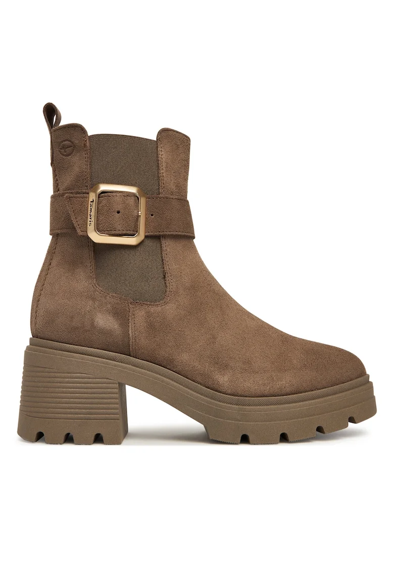 Ghete dama  1-25433-45, piele naturala, bej,