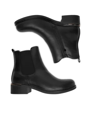 Botine dama HX21055-1A,  Textil, Negru