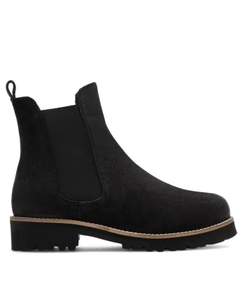Botine  din piele naturală, Negru