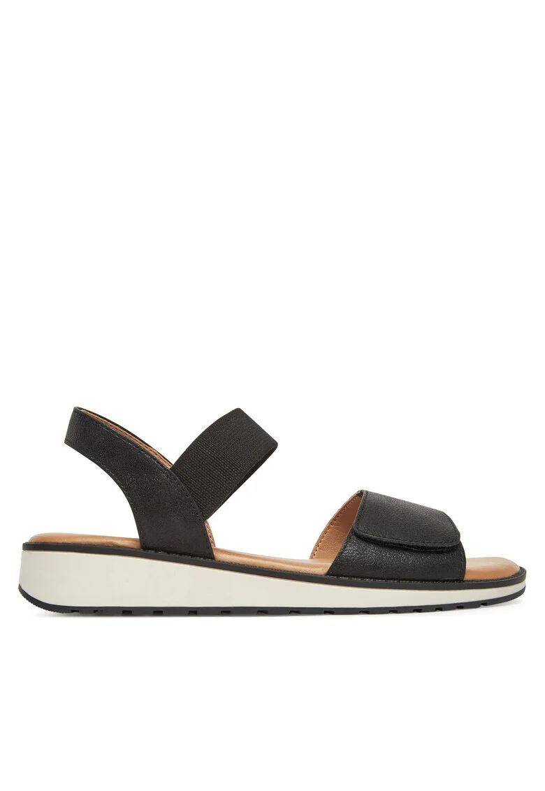 Sandale dama,  negru, tesatura