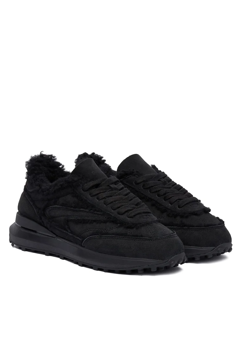 Tenisi dama  Athleta Shearling W4, piele naturala, negru