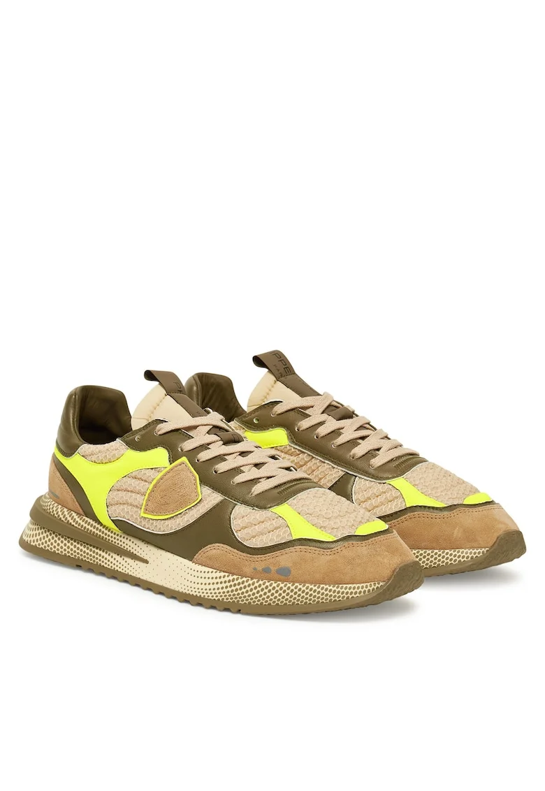 Tenisi barbati  Fancy Resau Neon_Militaire Jau, multicolor, textil