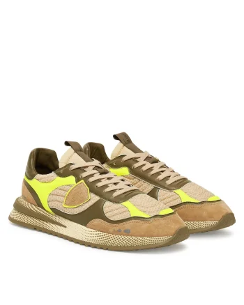 Tenisi barbati  Fancy Resau Neon_Militaire Jau, multicolor, textil