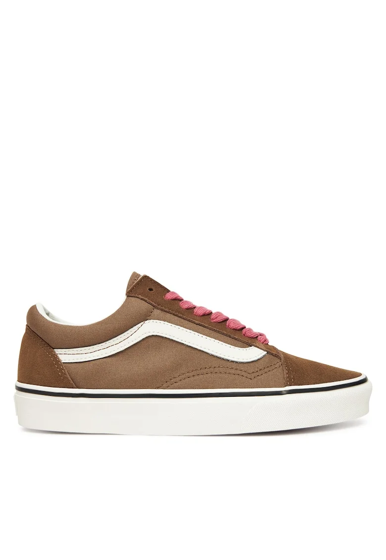 Tenisi unisex  Old Skool VN000D6WRP, piele naturala, maro/roz