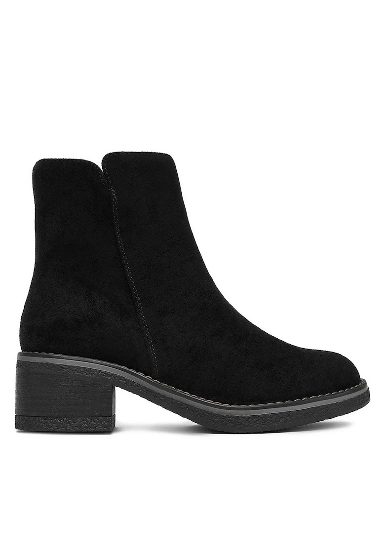 Botine dama CEO-LM13355-X06,  negru, textil