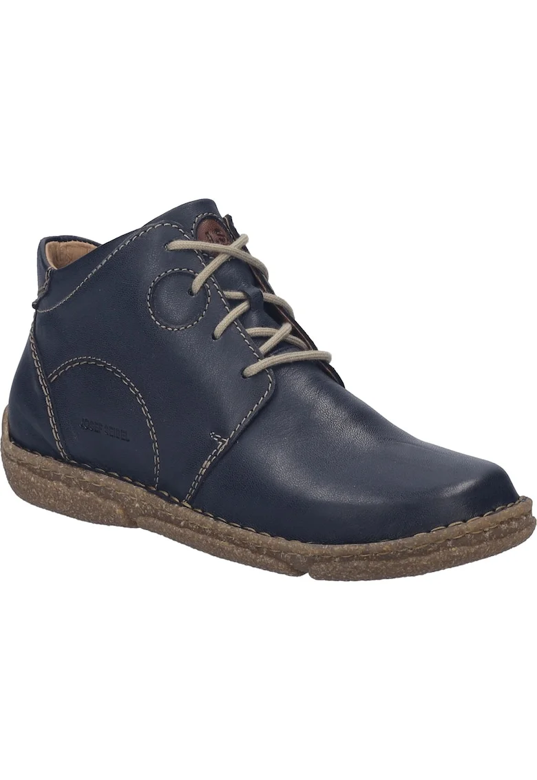 Botine și cizme femei,  Neele 46, piele naturală, albastru, Albastru