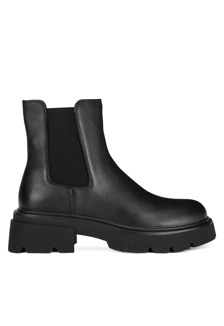 Botine dama C-WFA3115-1Z,  Piele naturala, Negru, Negru