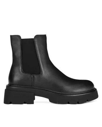 Botine dama C-WFA3115-1Z,  Piele naturala, Negru, Negru