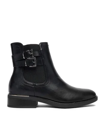 Botine dama CEO-WS6397-03,  Textil, Negru