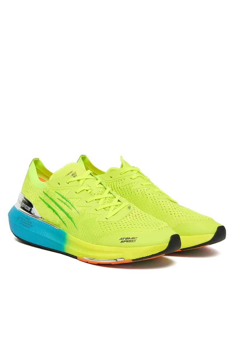 Tenisi barbati  galben fluo/albastru mediu, Verde