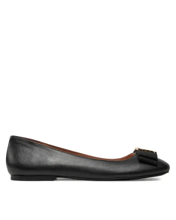 Balerini dama,  piele naturala, Negru