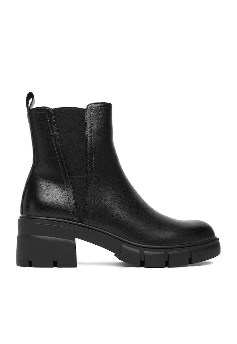 Botine dama  Textil, Negru, Negru