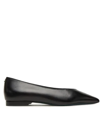 Balerini dama,  piele naturala, negru