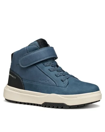 Pantofi copii,  J Bunshee B Abx, piele naturala, albastru/negru
