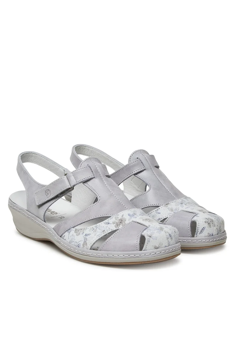 Sandale dama,  Hellgrau, 720139-91, piele naturala, gri deschis